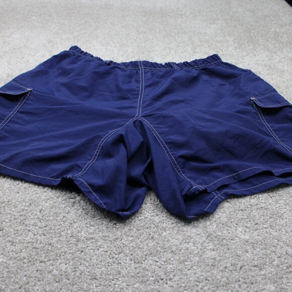 L.L. Bean Cycling Shorts Women Large Blue Inner Padded Cargo Pocket w/ 7" inseam - Picture 2 of 12